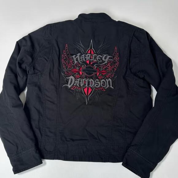 Y2K Harley Davidson Zip Up Jacket - Picture 2 of 8
